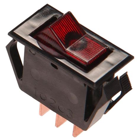 Illuminated 12-Volt DC20 Amp Rocker Switch, Red. . Rocker switch lowes